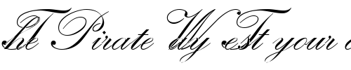 Font : QuillScriptSSK-Bold Custom Text : The Pirate Way Test your own text here Click to download or to view this font on a tshirt that can be custom printed in Bali