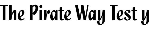 Font : Quixley-LET-Plain-1 Custom Text : The Pirate Way Test your own text here Click to download or to view this font on a tshirt that can be custom printed in Bali