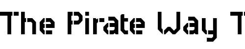 Font : RH-Carrier-Stencil Custom Text : The Pirate Way Test your own text here Click to download or to view this font on a tshirt that can be custom printed in Bali