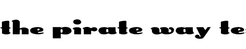 Font : Rabbit-Ex Custom Text : The Pirate Way Test your own text here Click to download or to view this font on a tshirt that can be custom printed in Bali