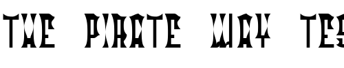 Font : Radonator-Diablo-Normal Custom Text : The Pirate Way Test your own text here Click to download or to view this font on a tshirt that can be custom printed in Bali