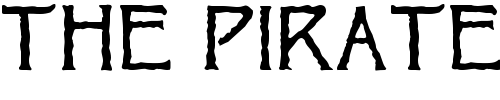 Font : Ragged-Regular Custom Text : The Pirate Way Test your own text here Click to download or to view this font on a tshirt that can be custom printed in Bali