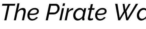 Font : Raleway-Medium-Italic Custom Text : The Pirate Way Test your own text here Click to download or to view this font on a tshirt that can be custom printed in Bali