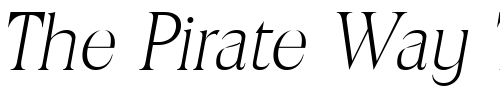 Font : RalphBecker-ExtraLight-Italic Custom Text : The Pirate Way Test your own text here Click to download or to view this font on a tshirt that can be custom printed in Bali