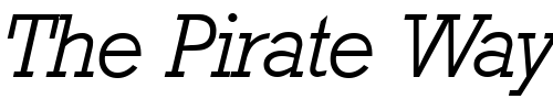 Font : RambaultLight-RegularItalic Custom Text : The Pirate Way Test your own text here Click to download or to view this font on a tshirt that can be custom printed in Bali