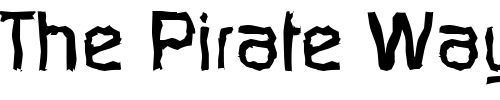 Font : RandyBeckerRandom-Bold Custom Text : The Pirate Way Test your own text here Click to download or to view this font on a tshirt that can be custom printed in Bali