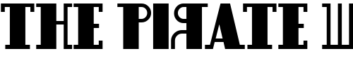 Font : RaskalnikovNF Custom Text : The Pirate Way Test your own text here Click to download or to view this font on a tshirt that can be custom printed in Bali