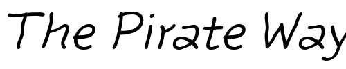 Font : Rattlescript-LightObliqueTf Custom Text : The Pirate Way Test your own text here Click to download or to view this font on a tshirt that can be custom printed in Bali
