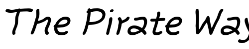 Font : Rattlescript-RegularOblique Custom Text : The Pirate Way Test your own text here Click to download or to view this font on a tshirt that can be custom printed in Bali