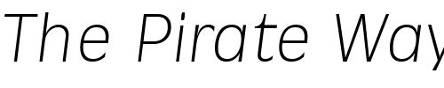 Font : Ravenna-Serial-ExtraLight-RegularItalic Custom Text : The Pirate Way Test your own text here Click to download or to view this font on a tshirt that can be custom printed in Bali