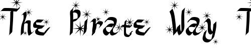Font : ReGifter-Stars Custom Text : The Pirate Way Test your own text here Click to download or to view this font on a tshirt that can be custom printed in Bali