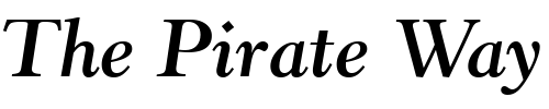 Font : Revivl555-BT-Bold-Italic Custom Text : The Pirate Way Test your own text here Click to download or to view this font on a tshirt that can be custom printed in Bali