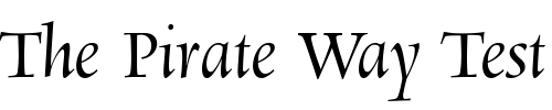 Font : RialtoDF-Italic Custom Text : The Pirate Way Test your own text here Click to download or to view this font on a tshirt that can be custom printed in Bali