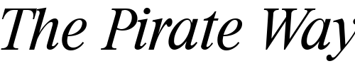 Font : Riccione-Serial-Light-RegularItalic Custom Text : The Pirate Way Test your own text here Click to download or to view this font on a tshirt that can be custom printed in Bali