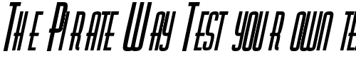 Font : RobaloSCapsSSK-BoldItalic Custom Text : The Pirate Way Test your own text here Click to download or to view this font on a tshirt that can be custom printed in Bali