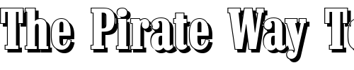 Font : RobertBeckerShadow-Bold Custom Text : The Pirate Way Test your own text here Click to download or to view this font on a tshirt that can be custom printed in Bali