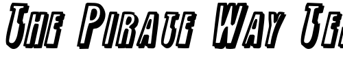 Font : RobleSCapsSSK-BoldItalic Custom Text : The Pirate Way Test your own text here Click to download or to view this font on a tshirt that can be custom printed in Bali