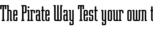 Font : Robotik-Plain Custom Text : The Pirate Way Test your own text here Click to download or to view this font on a tshirt that can be custom printed in Bali