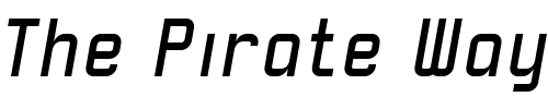 Font : Robust-ICG-Italic Custom Text : The Pirate Way Test your own text here Click to download or to view this font on a tshirt that can be custom printed in Bali