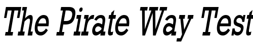 Font : RocklandCondensed-Italic Custom Text : The Pirate Way Test your own text here Click to download or to view this font on a tshirt that can be custom printed in Bali