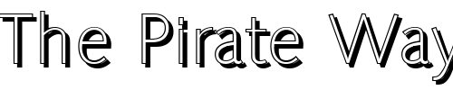 Font : RogerBeckerShadow-Xlight-Regular Custom Text : The Pirate Way Test your own text here Click to download or to view this font on a tshirt that can be custom printed in Bali