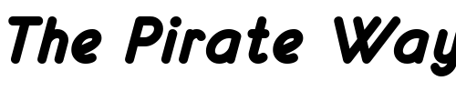 Font : eurofurence-bolditalic Custom Text : The Pirate Way Test your own text here Click to download or to view this font on a tshirt that can be custom printed in Bali