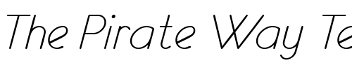 Font : eurofurence-light-italic Custom Text : The Pirate Way Test your own text here Click to download or to view this font on a tshirt that can be custom printed in Bali