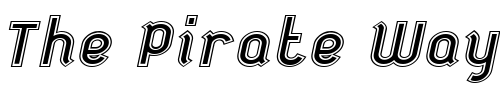 Font : futile-extraoutitalic Custom Text : The Pirate Way Test your own text here Click to download or to view this font on a tshirt that can be custom printed in Bali